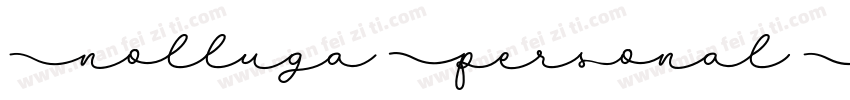 Nolluga Personal Use字体转换